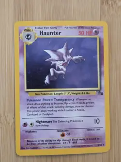 Pokemon Haunter Fossil 6/62 Holo 1999 WOTC TCG Card - LP - Image 1