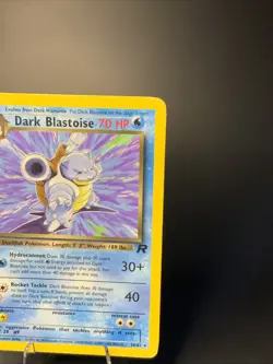 Dark Blastoise 20/82 Team Rocket LP Non-Holo Pokemon TCG Small Crease - Image 2
