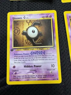 Unown First Edition NEO Pokemon Card Lot Of 4 - Image 5