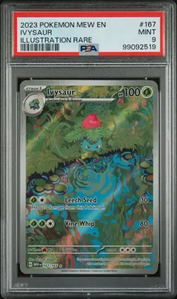 2023 POKEMON MEW EN-151 ILLUSTRATION RARE #167 IVYSAUR PSA 9 - Image 1