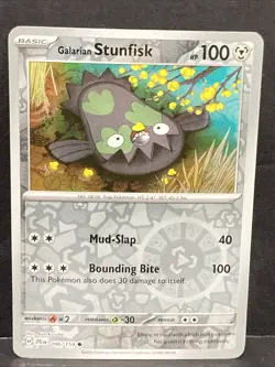 Galarian Stunfisk Pokemon SV09 Journey Together Reverse Holo 106/159 TCG - Image 1