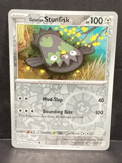 Galarian Stunfisk Pokemon SV09 Journey Together Reverse Holo 106/159 TCG - Image 2