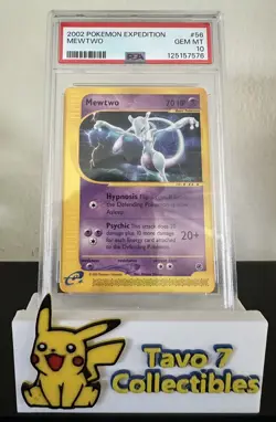 PSA 10 Gem Mint Mewtwo 56/165 Expedition Pokemon 2002 - Image 1