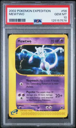 PSA 10 Gem Mint Mewtwo 56/165 Expedition Pokemon 2002 - Image 3