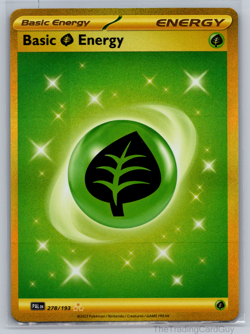 Pokemon Basic Grass Energy 278/193 Paldea Evolved Gold Hyper Rare NM 002 - Image 1