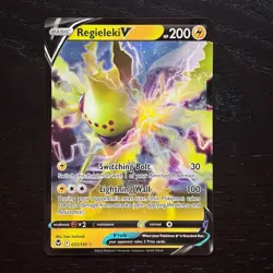 Regieleki V 057/195 Pokemon Silver Tempest Sword & Shield Ultra Rare Holo NM - Image 1