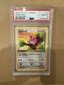 PSA 10 Pokemon 1st Edition 1999 Jigglypuff #54 Jungle Gem Mint First Ed Card - Image 5