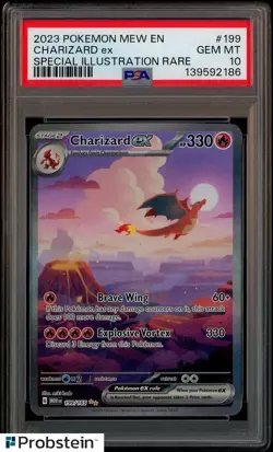 2023 Pokemon MEW EN Special Illustration Rare #199 Charizard ex PSA 10 GEM MINT - Image 1