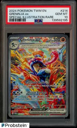 2024 Pokemon TWM EN Special Illustration Rare #214 Greninja ex PSA 10 GEM MINT - Image 1