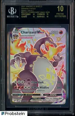 2021 Pokemon SWSH Shining Fates Vault SV107 Charizard Vmax BGS 10 BLACK LABEL - Image 1