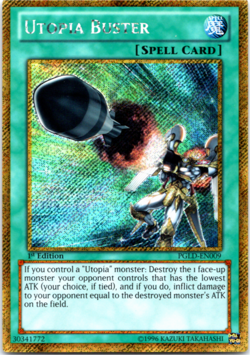 Utopia Buster - PGLD-EN009 - Gold Secret Rare - 1st Edition Yugioh - Image 1