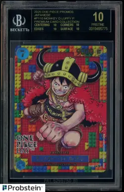 2025 One Piece Day '25 Promos JPN P-110 Monkey D. Luffy BGS 10 BLACK LABEL - Image 1