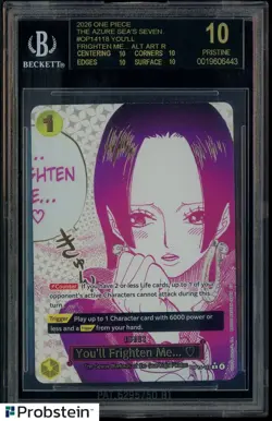 2026 One Piece OP13-118 Alternate Art You'll Frighten Me.. BGS 10 BLACK LABEL - Image 1