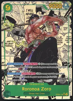 2024 ONE PIECE THE BEST PREMIUM RORONOA ZORO MANGA ALT ART OP06-118 - Image 1