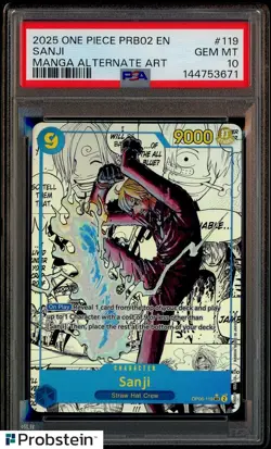 2025 One Piece PRB02 EN Manga Alternate Art #119 Sanji PSA 10 GEM MINT - Image 1