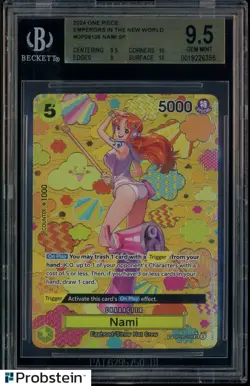 2024 One Piece Emperors in The New World OP08106 Nami SP BGS 9.5 GEM MINT - Image 1