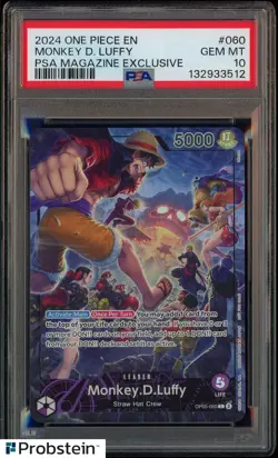 2024 One Piece Promo PSA Magazine Exclusive #060 Monkey D. Luffy PSA 10 - Image 1