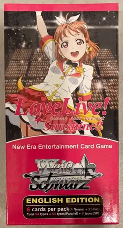 2017 WEISS SCHWARZ LOVE LIVE! SUNSHINE!! EXTRA BOOSTER ENGLISH 6 PK SEALED BOX S - Image 1