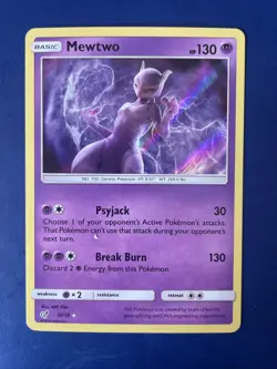Pokemon Mewtwo 12/18 Holo Rare Detective Pikachu Pokemon Card NM - Image 1