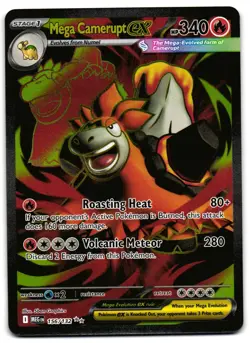 Mega Camerupt ex 156/132 - Mega Evolution Ultra Rare Pokemon TCG - M/LP Card - Image 1