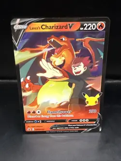 Pokemon: Lance’s Charizard V SWSH133 Celebrations Promo Card - Image 1