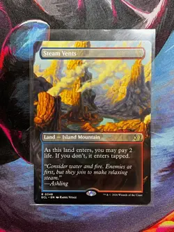 Magic The Gathering - Steam Vents - Borderless Rare Card - ECL 0348 - Image 1