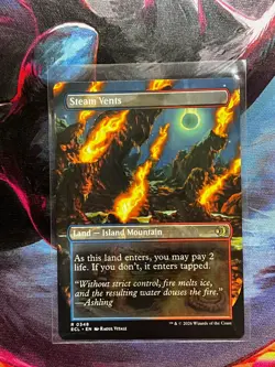 Magic The Gathering - Steam Vents - Borderless Rare Card - ECL 0348 - Image 2