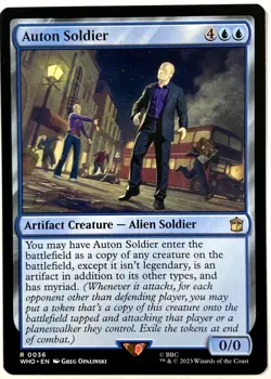 Auton Soldier NM Doctor Who MTG Magic The Gathering Blue English Card - Image 1