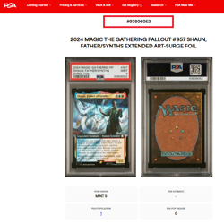 2024 MTG Magic the Gathering Fallout Surge Foil Shaun Father of Synths PSA 9 - Image 3