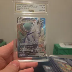 044-184-S8B-B - Pokemon Card - Japanese - Ice Rider Calyrex VMAX AGS Gem Mint 10 - Image 1