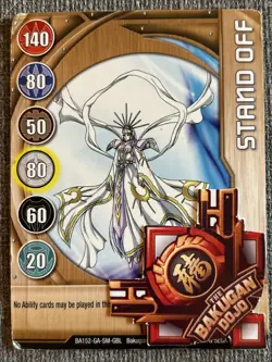 Bakugan Battle Brawlers Stand Off Copper Gate Card 20/48 Haos Lars Lion - Image 2