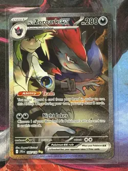 N's Zoroark EX Special Illustration Rare Card 185/159 Sv09: Journey Together - Image 1