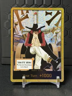 DON!! Card (Dracule Mihawk) (Gold) The Azure Sea's Seven Foil - Image 1
