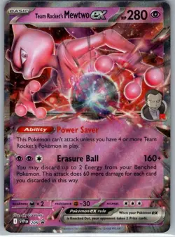 Team Rocket's Mewtwo ex Promo SV: Scarlet & Violet Promo Cards 205 NM - Image 1
