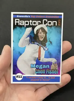 Megan Chelf Fisher Raptor Con Indiana Trading Card Miss Stay Puft Ghostbusters - Image 1