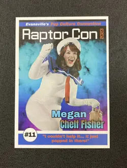 Megan Chelf Fisher Raptor Con Indiana Trading Card Miss Stay Puft Ghostbusters - Image 2