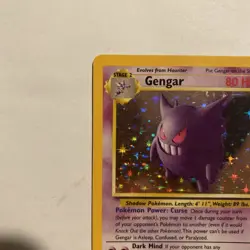 Pokemon TCG Gengar Fossil Unlimited Holo Rare Card 5/62 Vintage - Image 2