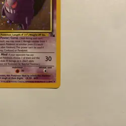 Pokemon TCG Gengar Fossil Unlimited Holo Rare Card 5/62 Vintage - Image 4