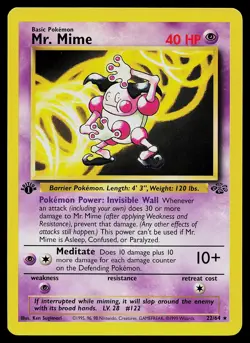 Pokemon Card - Mr. Mime Jungle 22/64 Rare 1st Edition - Image 1