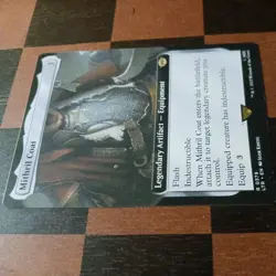 Mtg Mithril Coat NM/M Extended Art Universes Beyond: LOTR Equipment Card Rare - Image 3
