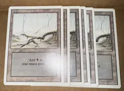 Swamp (A) X (6) Revised Edition NEAR MINT SIX CARDS - Image 1