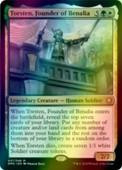 IN HAND - TORSTEN, FOUNDER OF BENALIA FOIL X1 NM DOMINARIA UNITED DMC MTG MYTHIC - Image 1