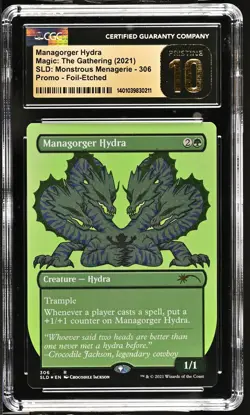 MANAGORGER HYDRA Secret Lair Etched Rare CGC 10 Pristine MTG [Nostalgium] - Image 1