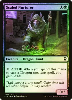 Magic The Gathering MTG SCALED NURTURER FOIL Battle for Baldur's Gate NM - Image 1