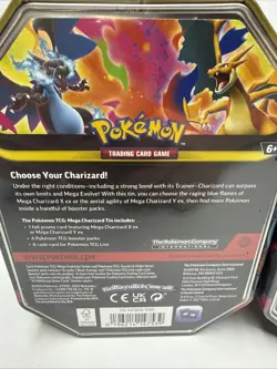 Pokemon TCG Mega Charizard ex Tins Sealed SET OF 2 Ships Fast - Image 5