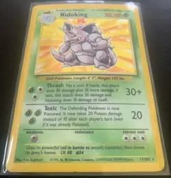 Pokemon TCG Nidoking Base Set Holo Unlimited Rare Card 11/102 - Image 2