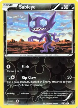 POKEMON Sableye #68/146 Reverse Holo XY Base Set NM - Image 1