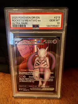 Pokemon TCG Team Rockets Mewtwo EX 213/182 PSA 10 - Image 1