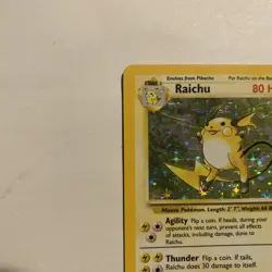 Raichu 14/102 Base Set Unlimited Holo Vintage Pokemon TCG - Image 2