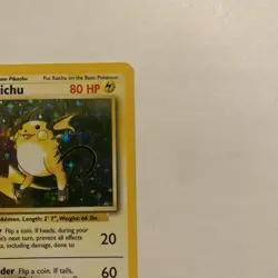 Raichu 14/102 Base Set Unlimited Holo Vintage Pokemon TCG - Image 3